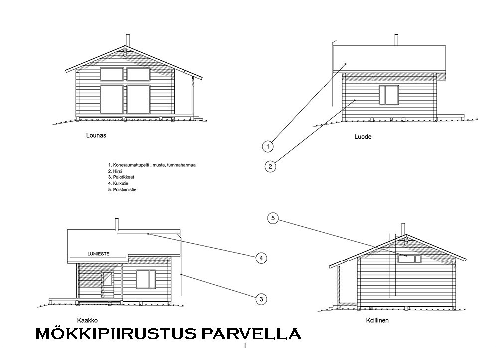 Mökki pohjakuva
