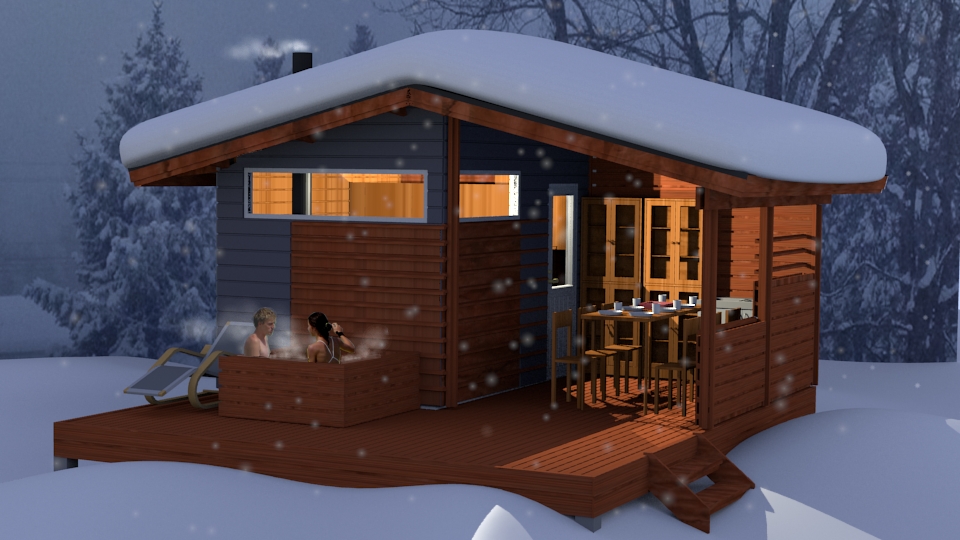Sauna ja saunatupa — lupapiirustukset